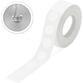 Pack of 50 NFC Tags Ntag215 Sticker Stickers, Blank White NFC Label in 25 mm (1 Inch) Round, 504 Byte Memory RFID Tag, Compatible with Amiibo Switch, All NFC-Enabled Mobile Phones