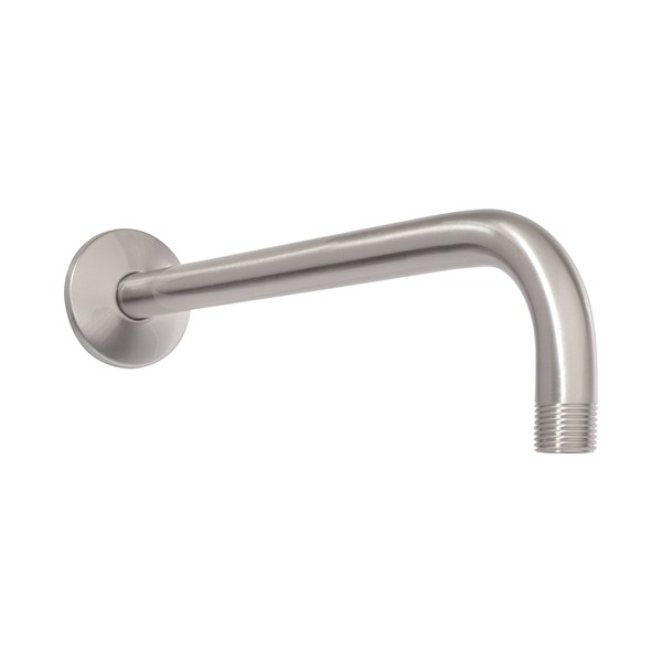 LDR Industries L-Shaped Shower Arm Extension, 12-Inch Length, Great for Rainfall and Adjustable Showerheads, Brushed Nickel Finish