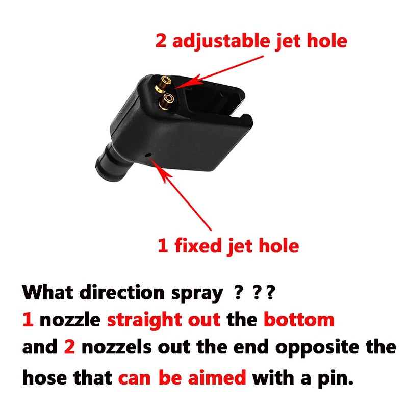 47191 Premium Adjustable Wiper Washer Nozzle Kit Fit for Dodge/Freightliner/Mercedes/Winnebago