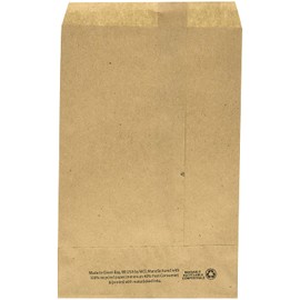 100 Natural Kraft Merchandise Bags, 5x7-1/2, No Gusset by WCI