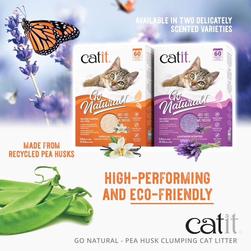 Catit - Go Natural Pea Husk Clumping Cat Litter -