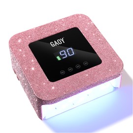 GAOY Cordless UV LED Nail Lamp for Gel Nails, Rechargeable UV Light, Professional Nail Dryer with 4 Timers, Automatic Sensor and Sensitive Mode for Fast Curing, Pink Diamond