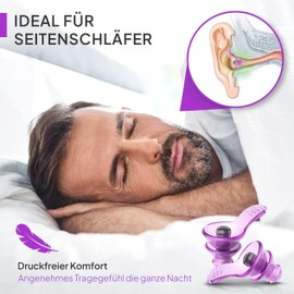 Senner ® DreamPro Ear Plugs for Peaceful Sleep - Hearing Protection Ideal in Noisy Environments and for Side Sleepers - Anti Snoring Ear Plugs - Hypoallergenic with 2 Sizes, Aluminium Container