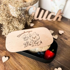 Spruchreif Lunch box with engraved breakfast board, plastic lunch box, school child, lunch box for children, lunch box for children, lunch box, nursery, lunch box, school child