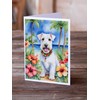 Caroline's Treasures Sealyham Terrier Luau Greeting Cards Pack of 8