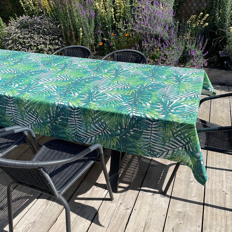 Ragged Rose Cotton Tablecloth for a 6-7 Ft Table -