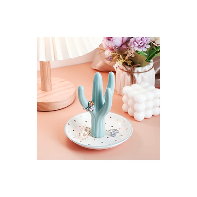 PUDDING CABIN - Soporte para anillos de cactus para mujer,