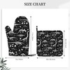 Oven Mitts and Potholders Black and White Dinosaur Skeleton Skulls