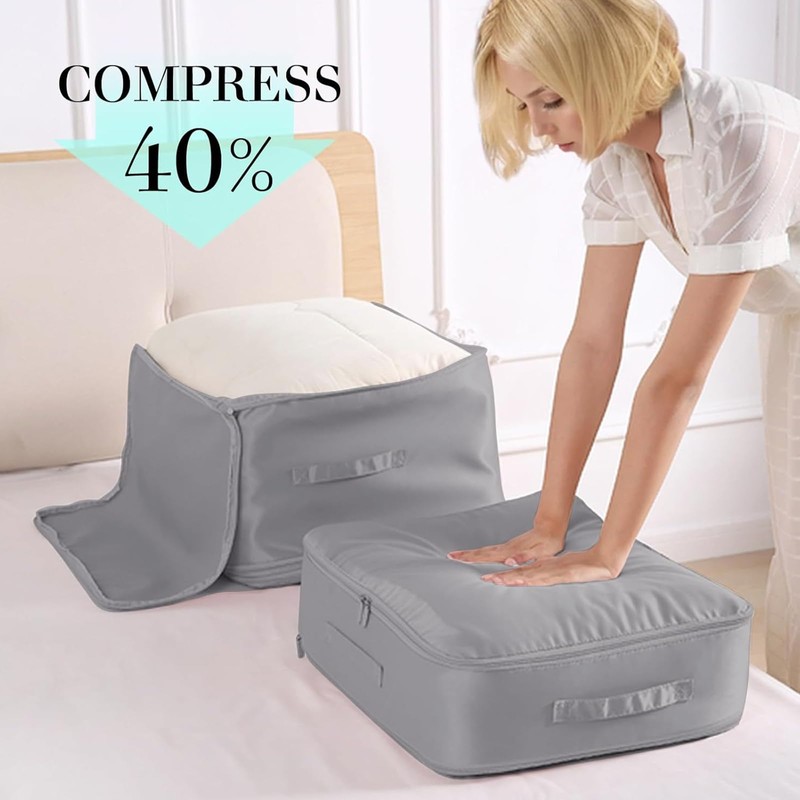 Jisrcha Ultra Space Saving Self-Compressing Organiser, Storage Duvets, Upgrade Space