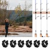 30 Pcs Black Billiards Cue Clip Fishing Rod Clips Regular