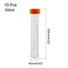 sourcing map 10 Pcs 10ml Plastic Centrifuge Tubes with Screw-on