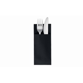 VelaHub Soft Point 50 Cutlery Napkins, High-Quality Disposable Napkins, 32 x 38 cm, Black