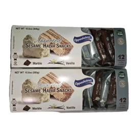 Oppenheimer 2 Oppenheimer 100% Vegan Assorted Sesame Halva Snacks Gift Box - Vanilla/Marble