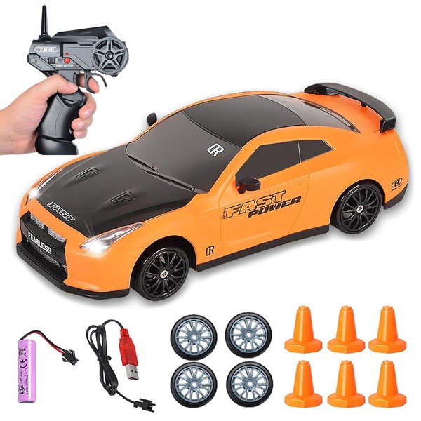 DAZZTIME Remote Controlled Car, 1:24 RC Drift Car, with Work