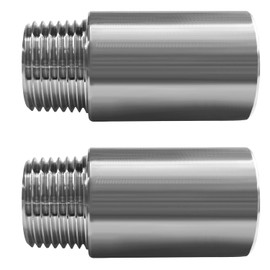Beduan Stainless Steel Pipe Fittings, 3/4" NPT Male x 3/4" NPT Female Threaded, 2" Length Nipple Cast Pipe (Pack of 2)