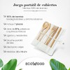 Ecowood® Juego de Cubiertos de Bambú - Incluye 7 Piezas