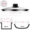 10.5 Inch Glass Lid for Frying Pan, Fry Pan, Skillet,