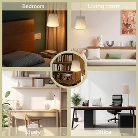 Small Lamp Shade Set of 6, Linen Chandelier Shades Clip on Lamp Shade, 3.7x5.5x5.1inch