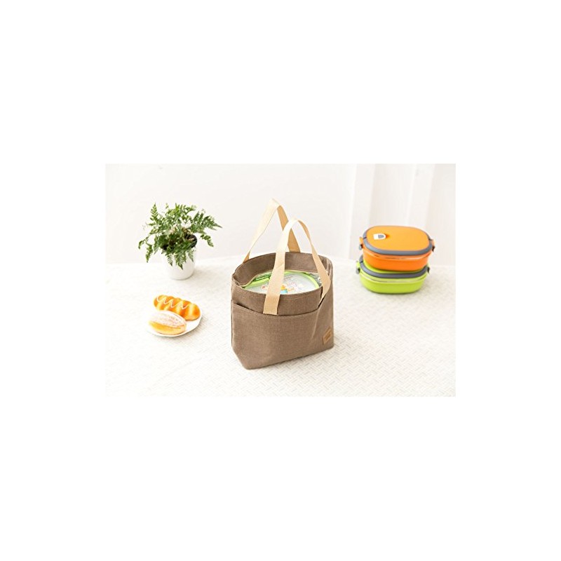 Vinsani Insulated Tote Canvas Thermal Lunch Bag Reusable Portable Cooler