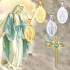 Nofade Silver Virgin Mary Necklace for Women Men 925 Sterling