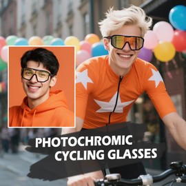 Suertree Photochromic Cycling Glasses Men Women Clear Sports Sunglasses Mountain Bike Riding MTB Bicycle Running Golf Baseball Fishing Driving Hiking