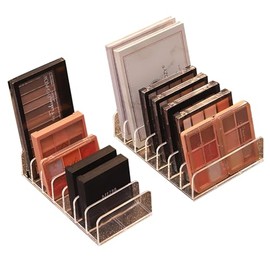 Organizadores De Paletas De Sombras De Ojos, Paquete De 2 Organizadores De Maquillaje De Paleta De Sombras De Ojos Acrílicas, Organizador De Maquillaje De 7 Secciones, Transparente Paquete De 2