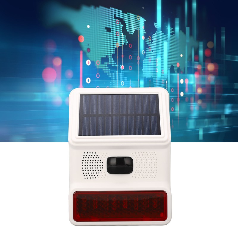 Solar Alarm Wireless DC 5V 433MHz 100dB Infrared Sensor IP65