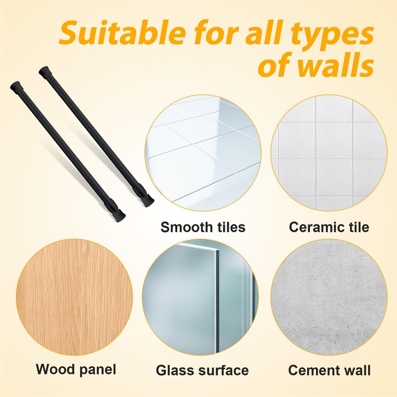 2pcs Window Bars Security, 11.8 Inch Adjustable Sliding Door Guard