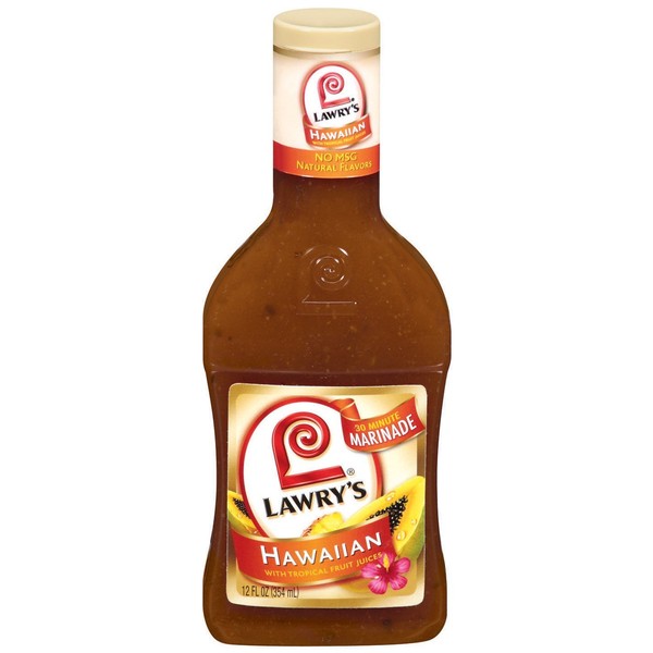 Lawry's Hawaiian with Tropical Fruit Juices Marinade Sauce 12 oz (Pack of 6)