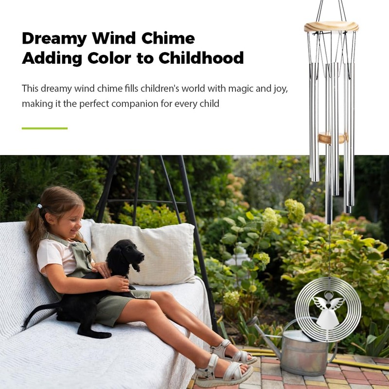 Wind Chime with Wind Spinner, Creative Wind Chimes with 6