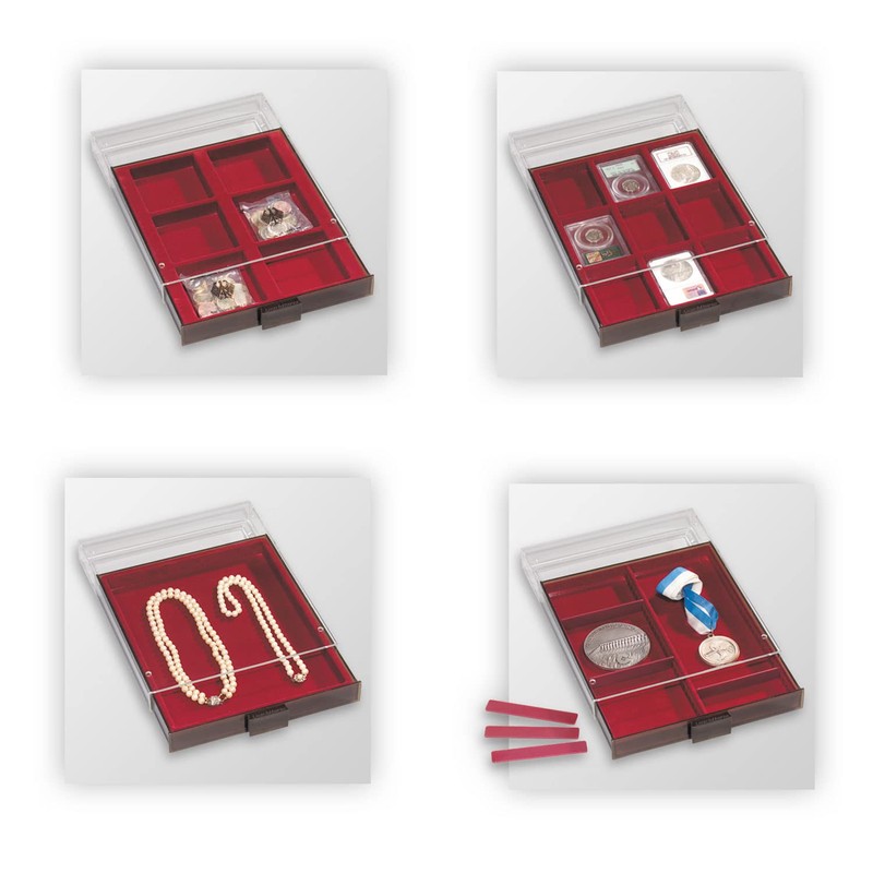 coin box for variable division, smoke coloured