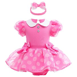 CREDIBLE NT2300 Princess Dress, Children, Baby Costume, 3-Piece Set, Polka Dots (Princess Dress, Ribbon, Original Goods) 39.4 inches (100 cm)