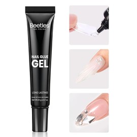 Beetles Gel X Nail Glue Gel 20g Solid Nail Glue Gel, 3 in 1 Soft Nail Tips Glue Gel Super Strong for Acrylic Nails Extension Fake Nails Art Rhinestone Glue Gel Uv Soak Off Nail Gel Long Lasting - Color: 20g 3 in 1 Nail Glue Gel