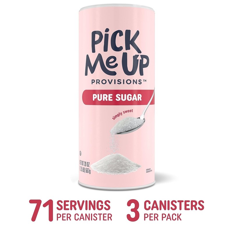 N'Joy Pure Cane Sugar, 20 oz Canister, 3/Pack