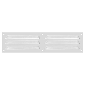 PATIKIL 4x16 Inch Aluminum Vent Cover, Screen Air Grille Ventilation Cover HVAC Louvered Grill Built-in Mesh for Home Kitchen Fireplace Bathroom Wall Ceiling, Silver