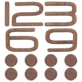 MAGICLULU DIY Wall Clock Numbers Kit Small Arabic Numerals with Round Dots Solid Walnut Versatile Accessories for Quartz Clock Assembly Create Unique Farmhouse Decor
