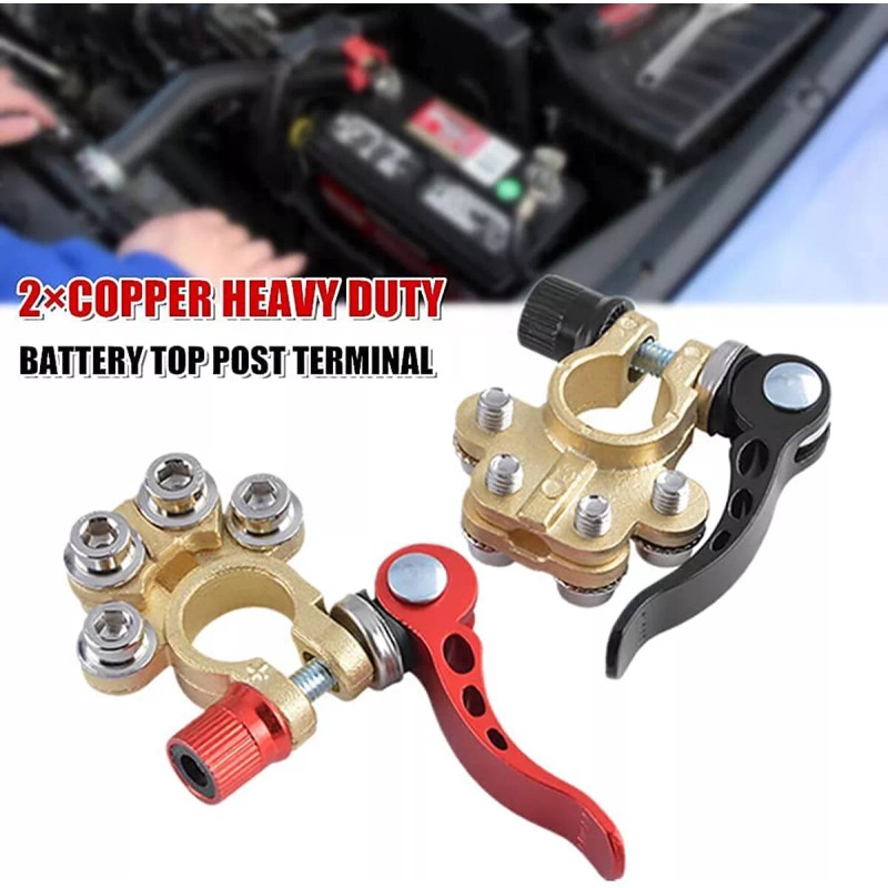 YCY Car Battery Terminal Connector Clamp 2Pcs Quick Release Adjust