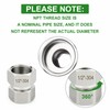 TAISHER 2PCS 304 Stainless Steel Flexible Movable Connector, 1/2" NPT
