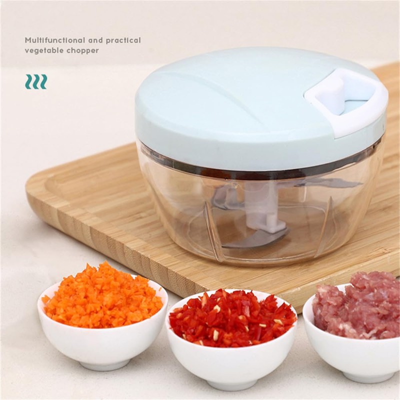 Garlic Chopper Manual Food Chopper Multi-Functional Chili Onions Vegetable Cutter