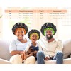 mikimini Extra Large Black Shower Cap for Women and Men,