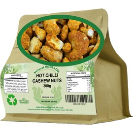 Natural Health 4 Life Baked Hot Chilli Cashew Nuts 300 g (Pack of 1)
