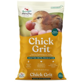 Manna Pro Chick Grit | Digestive Supplement for Young Poultry and Bantam Breed | Probiotics to Support Digestion | No Artificial Ingredients or Preservatives | Insoluble Crushed Granite | 25 Pounds
