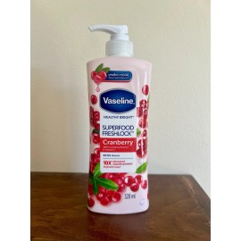 Vaseline Healthy Bright Superfood Freshlock Cranberry Body Lotion 320 ml THAI