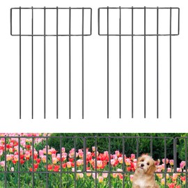 Animal Barrier Fence, 10 Pack No Dig Fence Border Upgrade 17 in (H) x 10.8 FT (L) Rustproof Metal Defense Fence Border, Dog Rabbits Blocker Fence for for Garden & Patio Landscaping