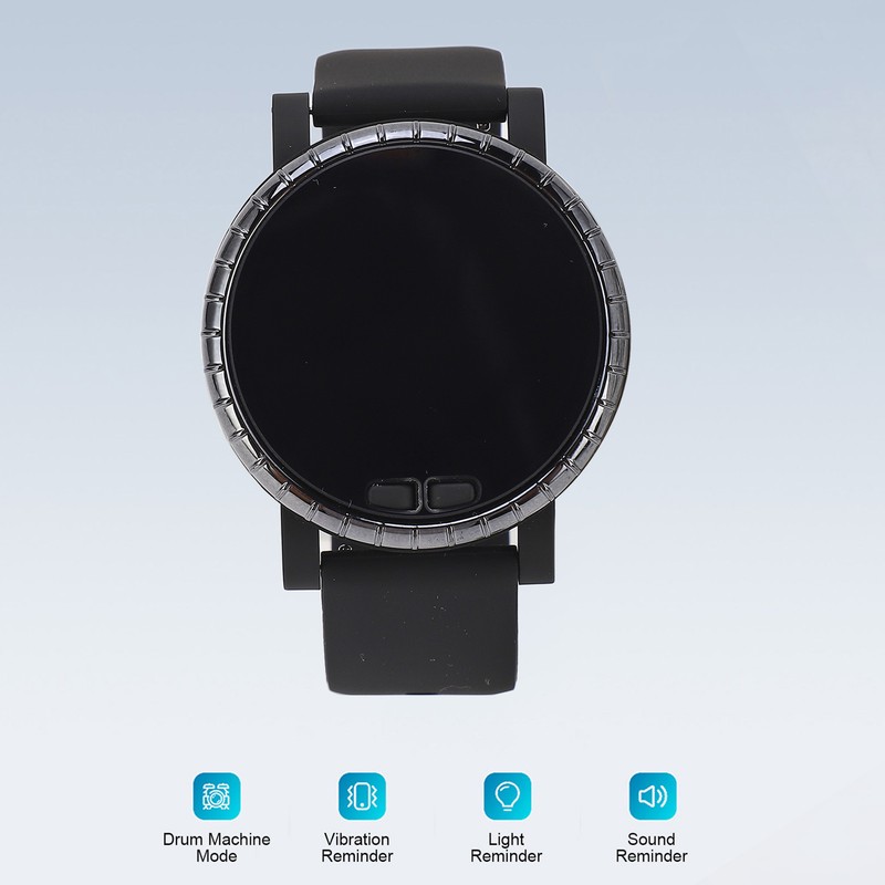Metronome Wrist Watch Wearable Vibrating BT Connection Multi Functional for