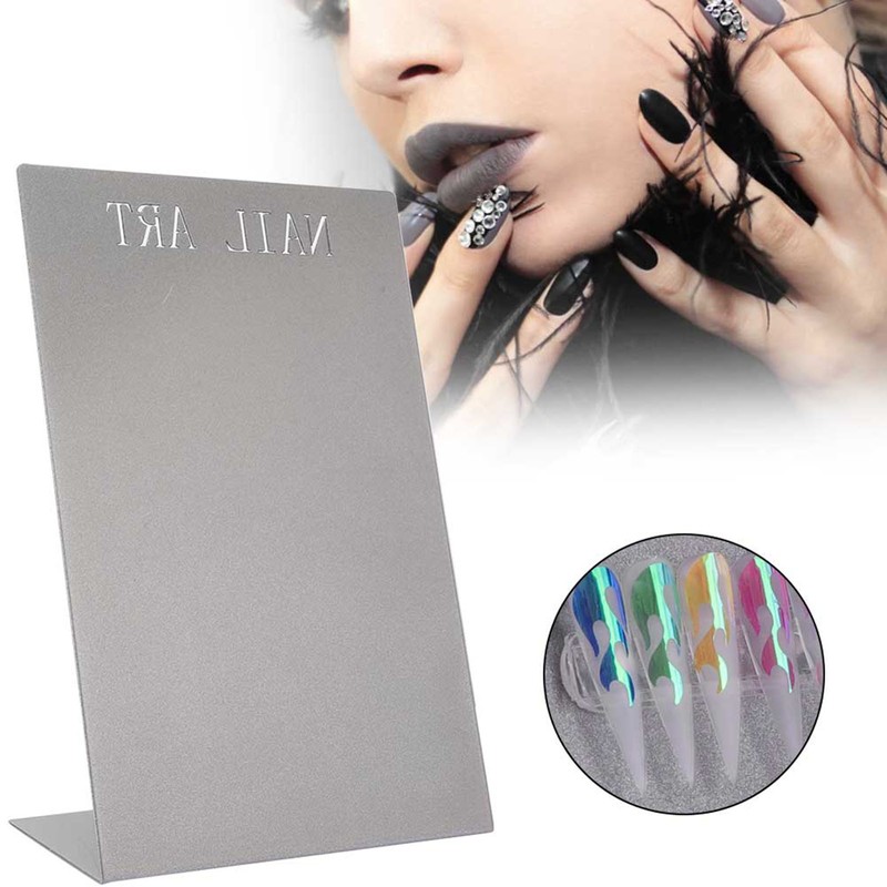 Nail Art Display Board Titanium Alloy False Nails Display Holder