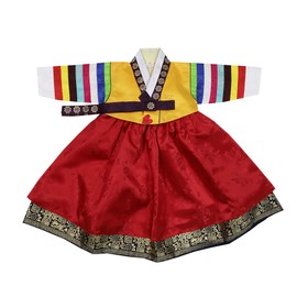 Baby Hanbok First Birthday Celebration Korea Traditional Clothing Set Yellow Top Red Skirt 1 Age