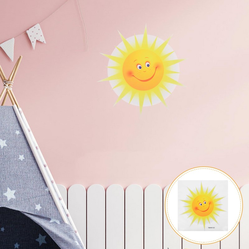 IMIKEYA Sun Wall Sticker Smiling Sun Wall Sticker Wall Decoration
