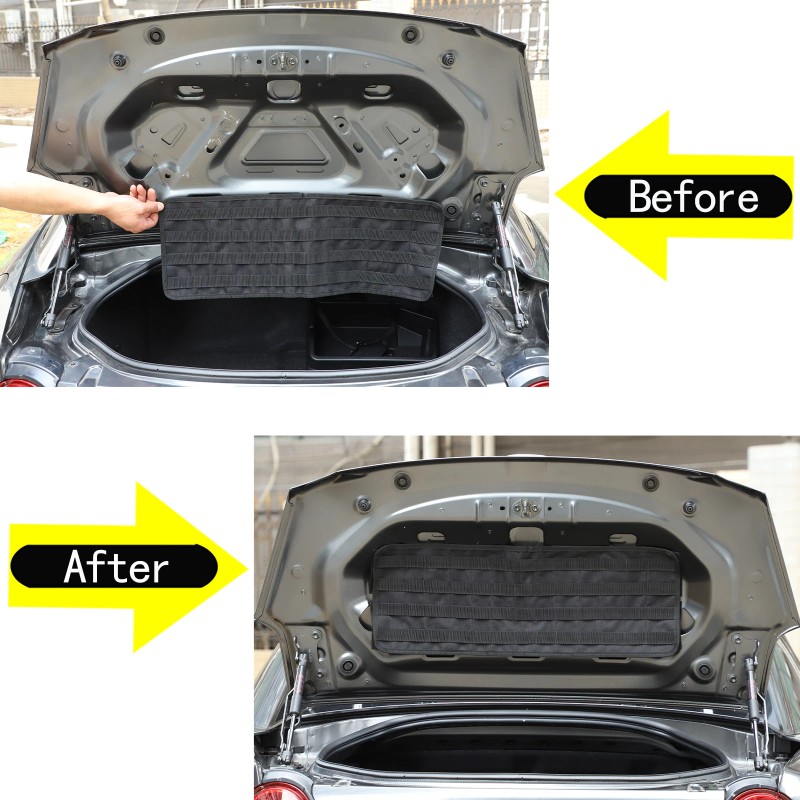 Ynei Decklid Back MOLLE Panel Storage Bag Organizer For Mazda