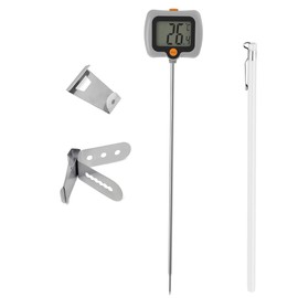 Candy Thermometer Deep Fryer Oil Thermometer with Pot Clip - Best Long Frying Thermometer with Rotatable Extra Large Display,for Turkey Fryer Tall pots Fry Cooking Candle, Sugar, Cooking, Kitchen
